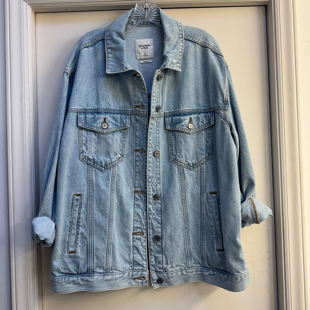 EUC Abercrombie Oversized Denim Trucker Jacket